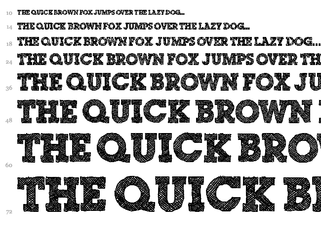 Scribble Box font waterfall